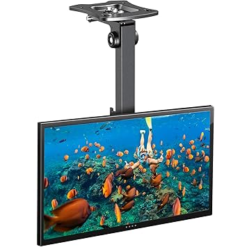 Tv Ceiling Mount Bracket Swiveling Tilting Foldable Amazon Co Uk