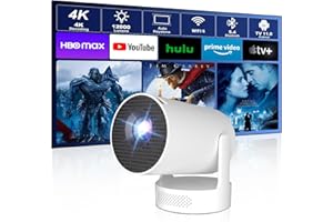 Salange Mini Projector with WiFi and Bluetooth 5.4, Short Throw Projectors 4K, Smart Android 11, Built-in Apps, Auto Keystone