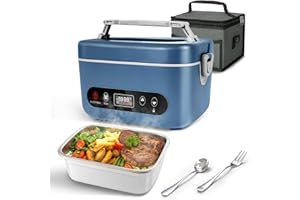 Cordless Electric Lunch Box,100W Self Heating Lunch Box,5 Cups Heated Lunch Box for Men,Multi-Mode Automatic Heating,Suitable