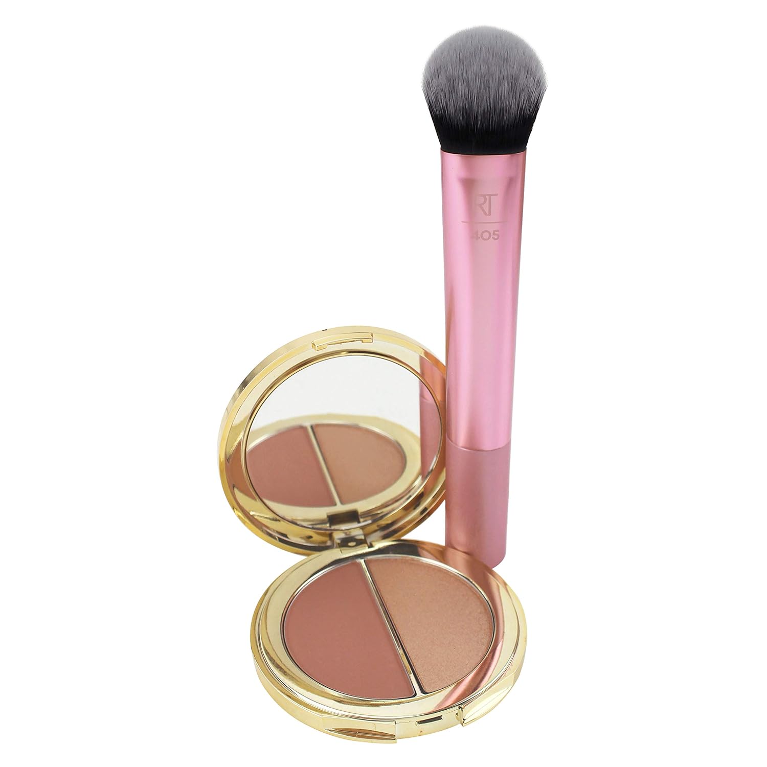 Real Techniques InstaPop Cheek Makeup Brush for Application of Loose Pigment Highlighter or Blush: Beauty
