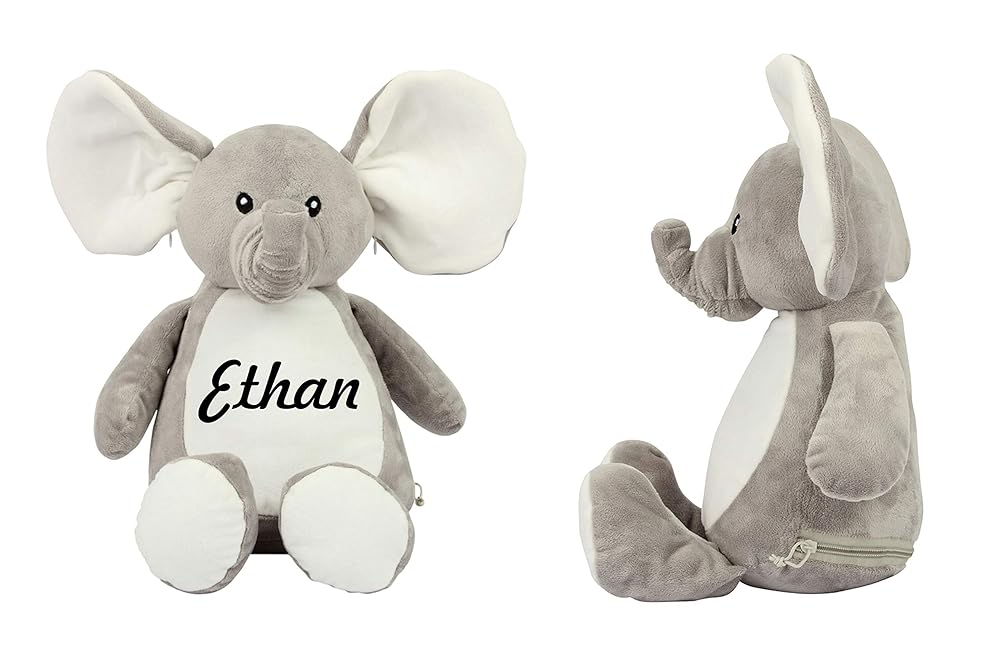 elephant personalised teddy