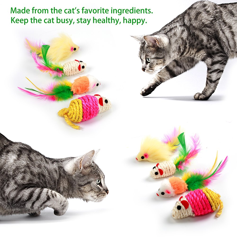 Cat Toys Variety Pack for Kitten, 23Pcs, Cat Teaser Wand,Interactive Feather Toy,Catnip Fish,Catnip Matatabi Chew Sticks,Cat Toys Interactive LED Light,Fluffy Mouse,Crinkle Balls Bells,Scratching Toys