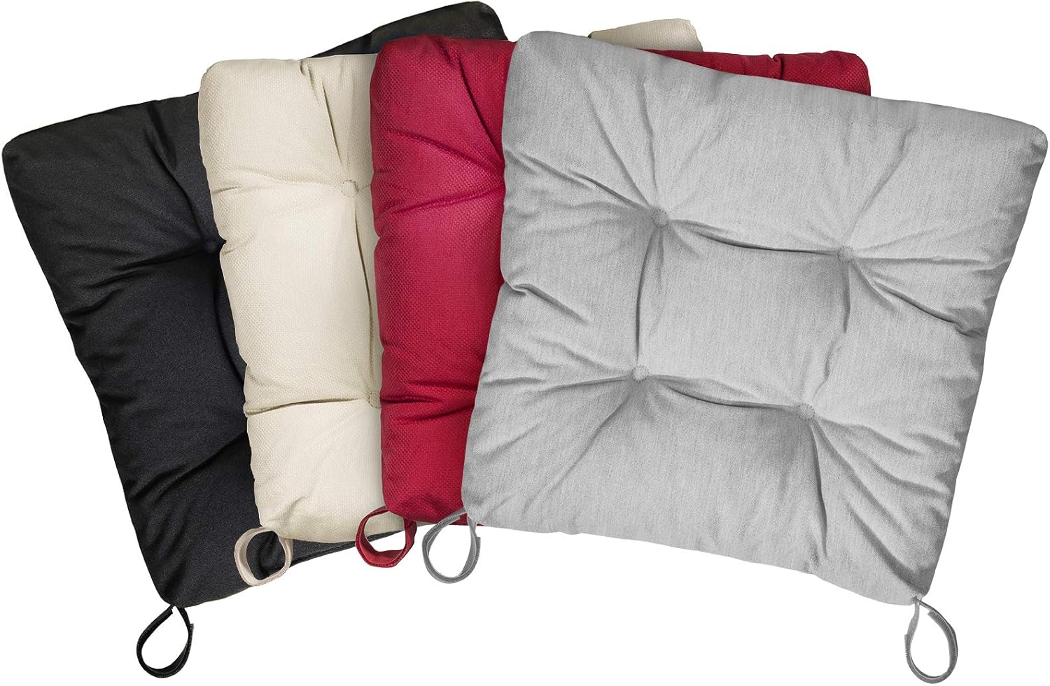 Cuscini Per Sedie Cuscini Sedia Con Fascia Elastica (set Da 6) Fantasia Cuori Imbottito Sfoderabili 40x40 (Marrone Cuscino Sedia