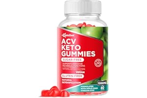 KETOZEST Keto Acv Gummies Supplement - Apple Cider Vinegar Gummies for Women Men - Sugar & Gluten Free (1200MG)