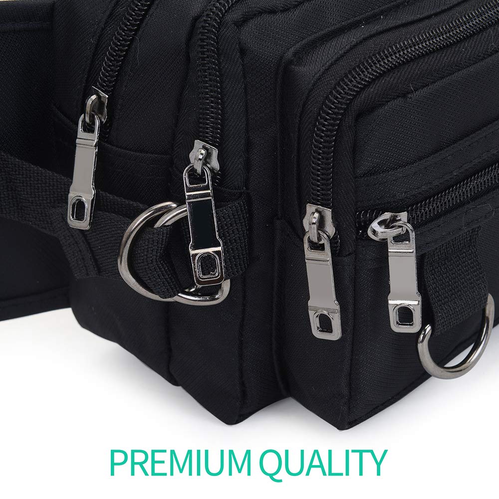 MaYee Riñonera Hombre | Riñonera Deportiva Impermeable | Riñoneras Multifuncional con 4 Bolsillos para Correr,Camina el Perro,Bicicleta,Viaje,Excursionismo