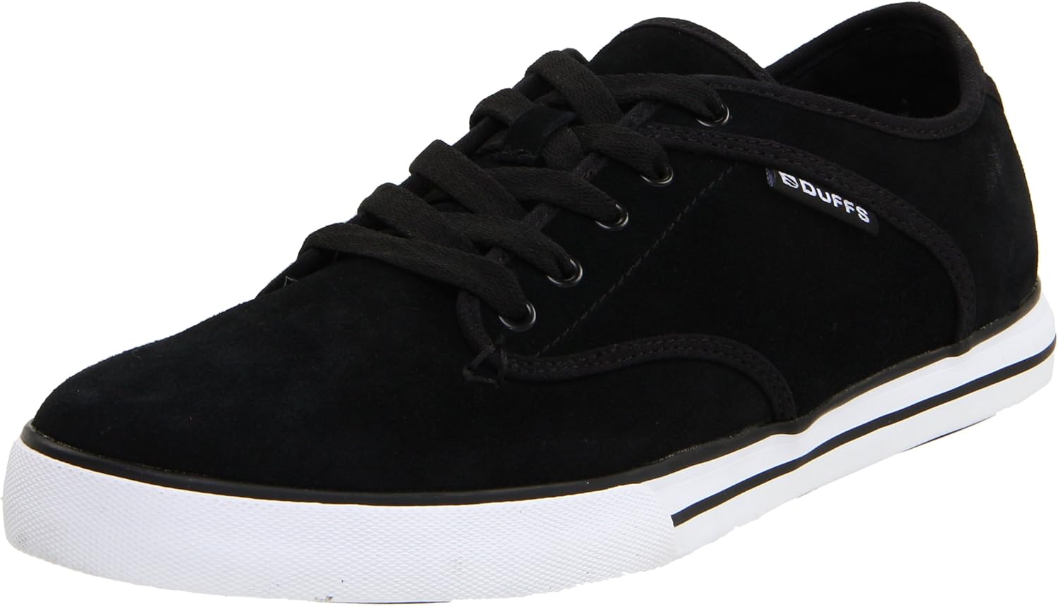 DuFFS Men's Dresden Skate Shoe, black, 7 M US Skateboarding