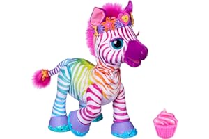 furReal Zenya My Rainbow Zebra, Zebra Toy, 14-Inch Electronic Pets, 80+ Sounds & Reactions, 20 Styling Accessories, Interactive Toys for 4 Year Old Girls and Boys and Up (Amazon Exclusive)
