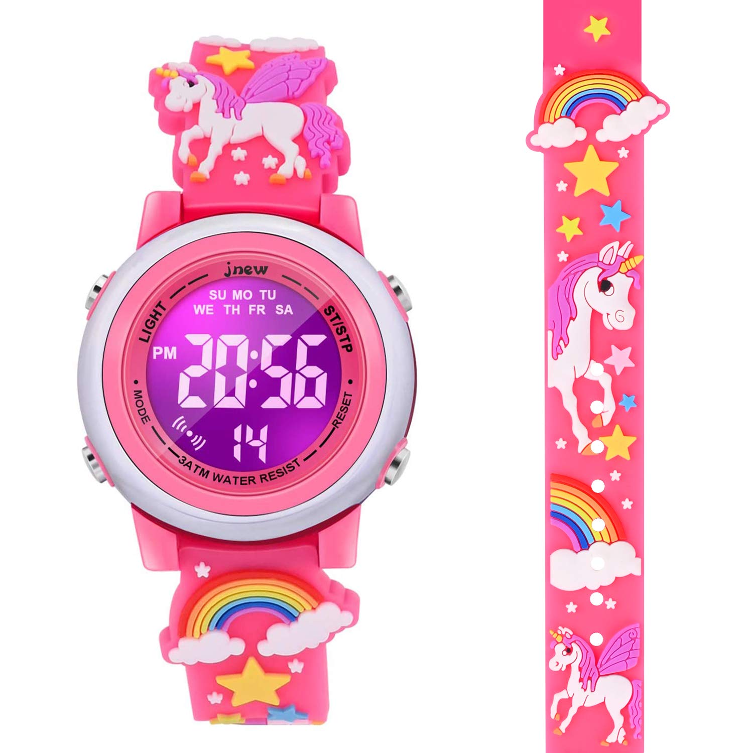 Dotodo 3D Cartoon Watches for Kids Ages 3-8 - Unicorn Toys for 4-10 Year Olds - Thanksgiving & Back to School Gifts - Red — image 1
