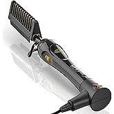 Dan Technology 500℉ hot Comb,60 Min Auto-Off Hair Straightener Comb,7 Temperatures Adjustable Ceramic hot Comb,Electric Pressing Comb for Natural Black Hair