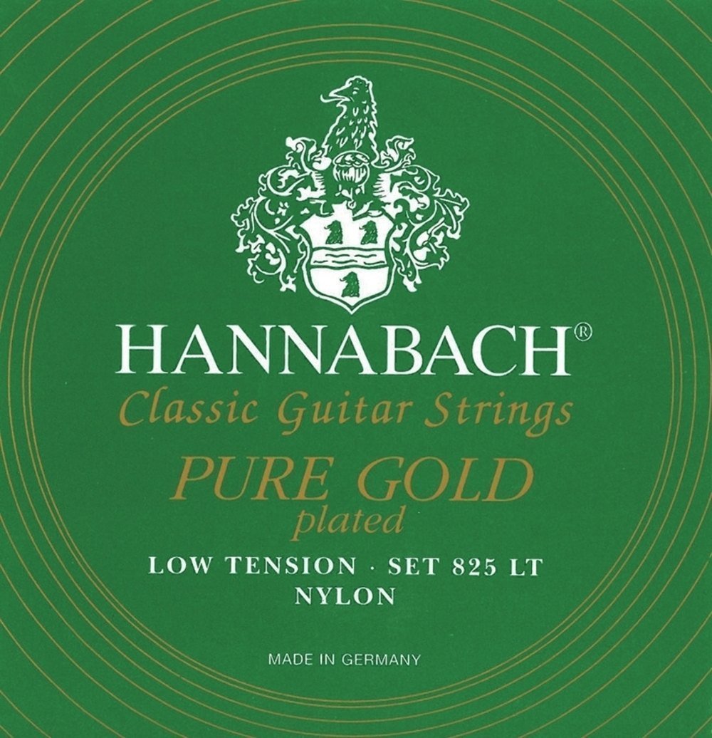 Hannabach 652648 Klassikgitarrensaiten Serie 825 Low Tension Spezialvergoldung - 3er Bass high