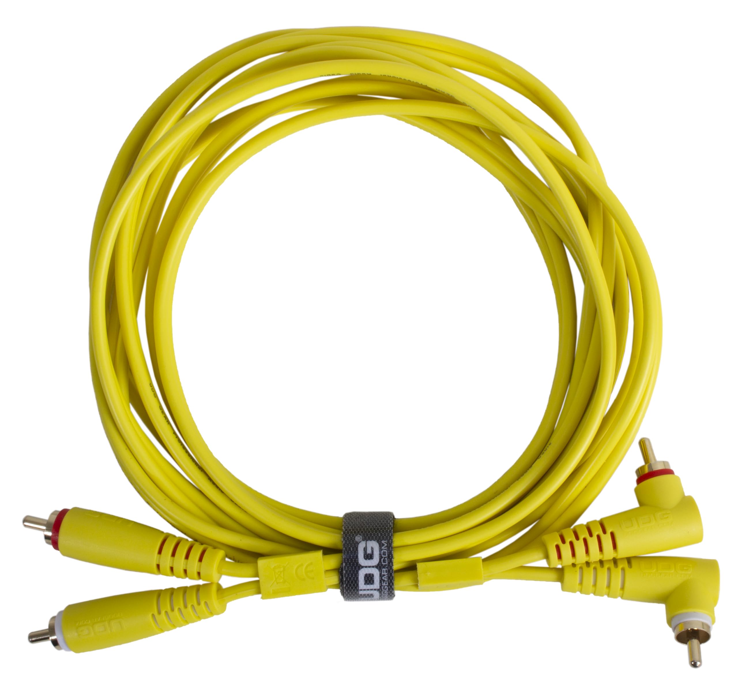 UDG Ultimate Cable (RCA Straight - RCA Angled) Yellow 3m