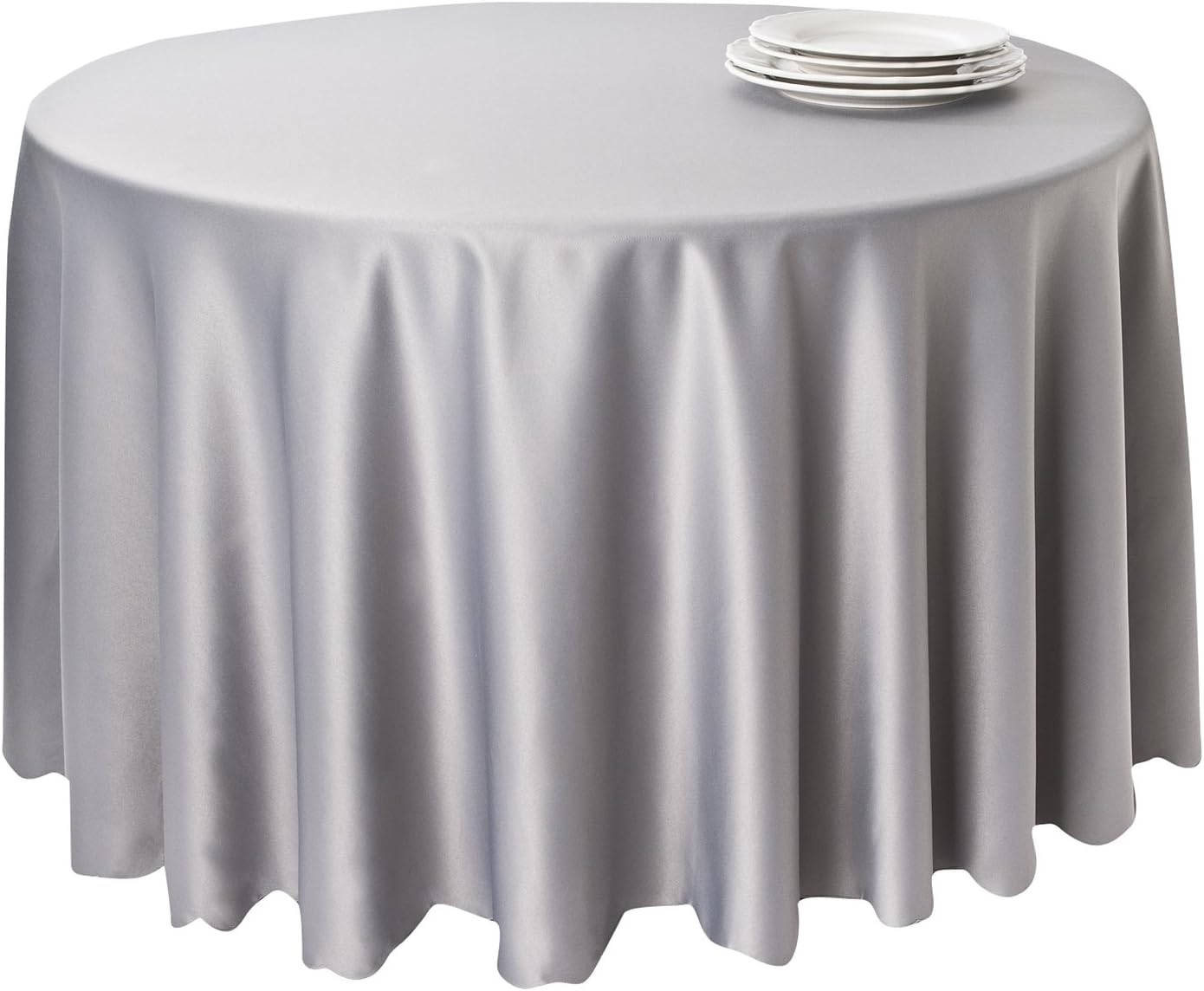 SARO LIFESTYLE LN201 Round Tablecloth Liners, 96Inch, Grey