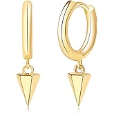 Tiny Gold Hoops Earrings 14K Gold Plated Small Hoop Earrings Dainty Minimalist Geometric Huggie Earrings Boho Beach Simple Jewelry Gift for Her