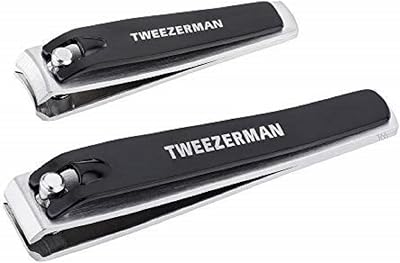 Tweezerman Stainless Steel Nail Clippers Set with 2 Clippers