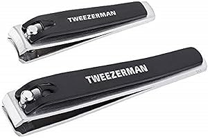 Tweezerman Stainless Steel Combo Set with Fingernail and Toenail Clippers