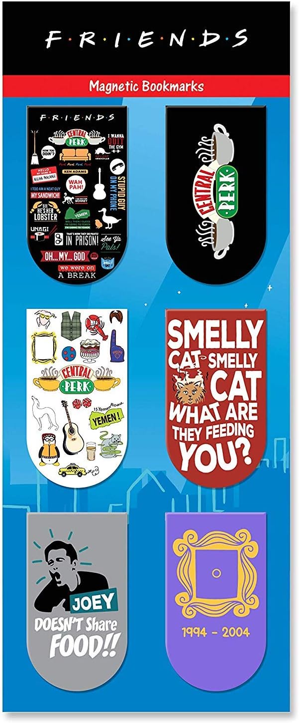 Epic Stuff Pop Culture Company Friends TV Series Magnetic Bookmarks | Gift for Readers and Book Lovers - Pack of 6