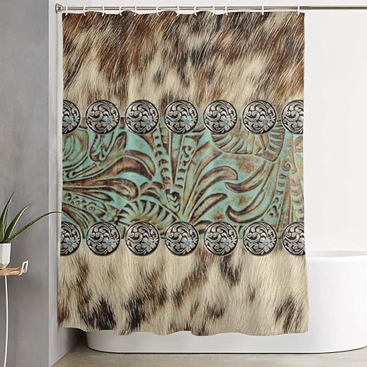 Amazon Com Mahenshangm Rustic Brown Teal Western Country Tooled