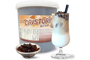 CRISTORY Coffee Jelly Jar (7.27 lbs), Authentic Arabica Coffee, Pre-Sweetened and Ready To Serve, 100% Gluten Free & Fat Free, Vegan Friendly, Bubble Tea, Toppings for Beverage & Desserts