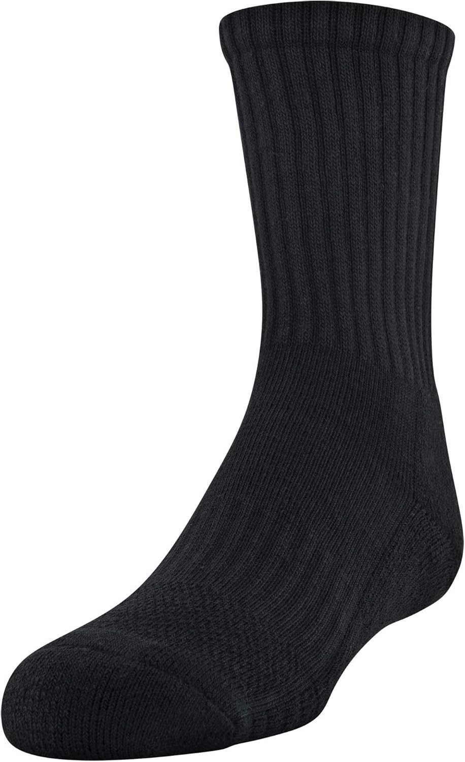 Under Armour Youth Training Cotton Crew Socks, 6-Pairs, Black 2, Shoe Size: Youth 13.5K-4Y: Clothing