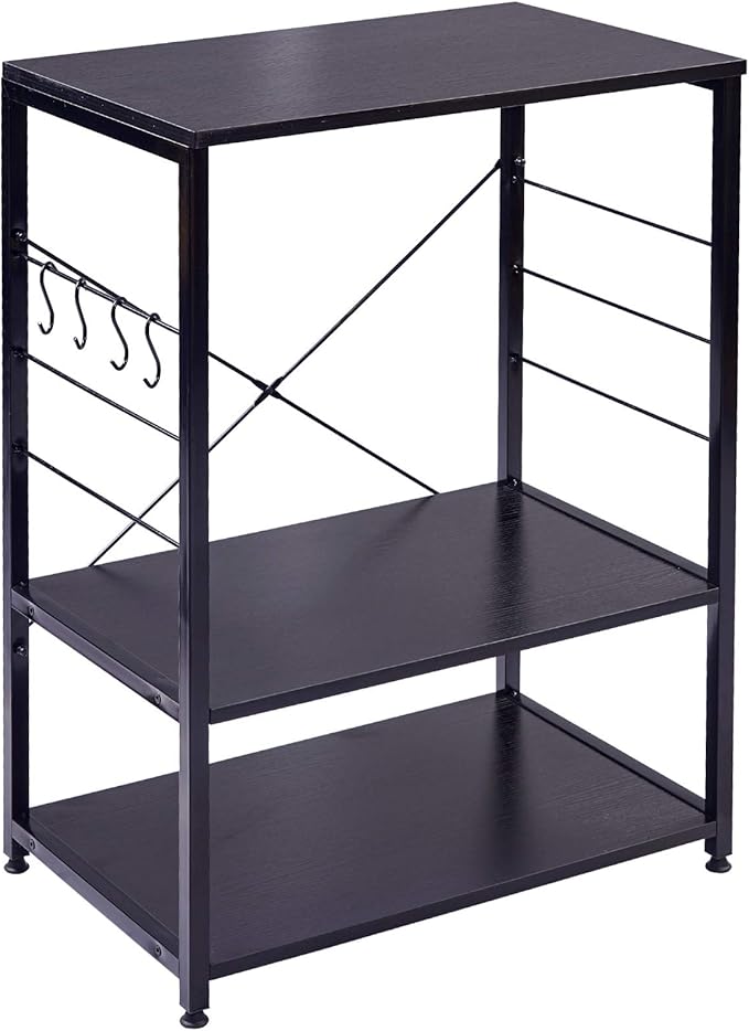 WOLTU Kitchen 3 Shelves Unit Storage Microwave Shelf, Heavy Duty Storage Freestanding Unit
