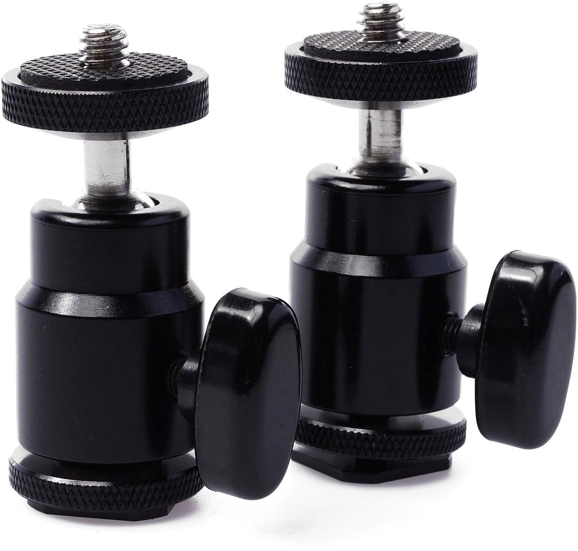 Kvalito Mini Camera Mounting Bracket Base, 1/4" Screw Mount 360° Metal Ball Head for DSLR Canon Nikon Camera Tripod Hot Shoe