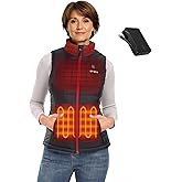 ORORO [Upgraded Battery] Women's Lightweight Heated Vest, Up to 13.5 Hours of Warmth, Heating Vest with Heated Collar