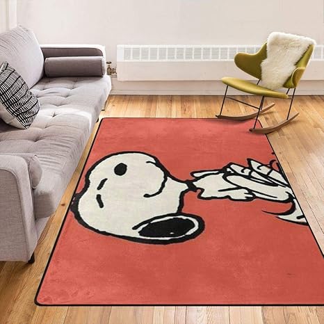 Amazon Co Jp Snoopy スヌーピーラグ カーペット ラグマット 玄関マット 超大型 ドアマット フロアマット ディズニーラグ 150ｘ210cm 室内 屋内 ノンスリップ ホーム キッチン バスルーム ホーム キッチン
