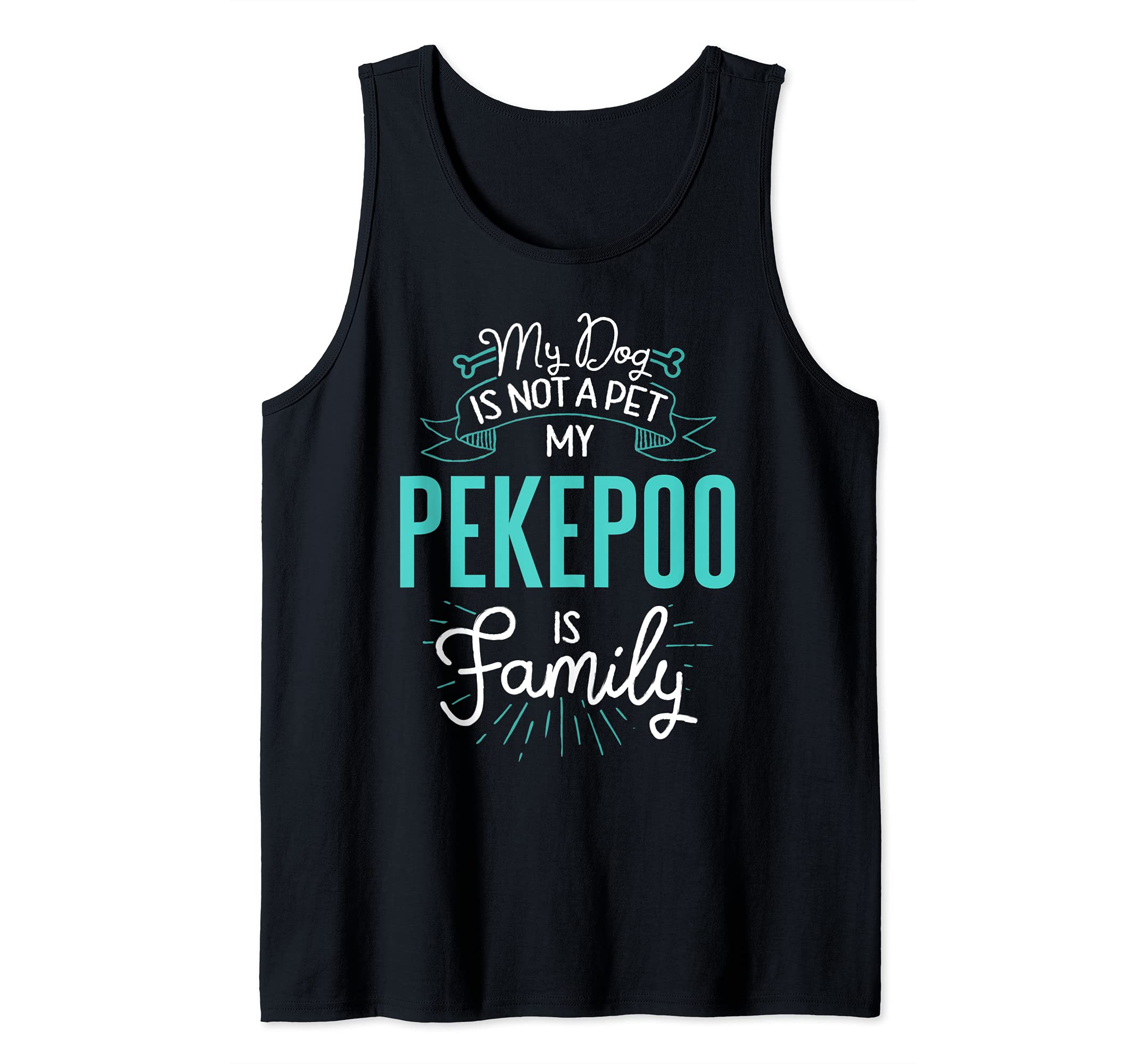 Cute Pekepoo Design Family Dog Giftn Tank Top