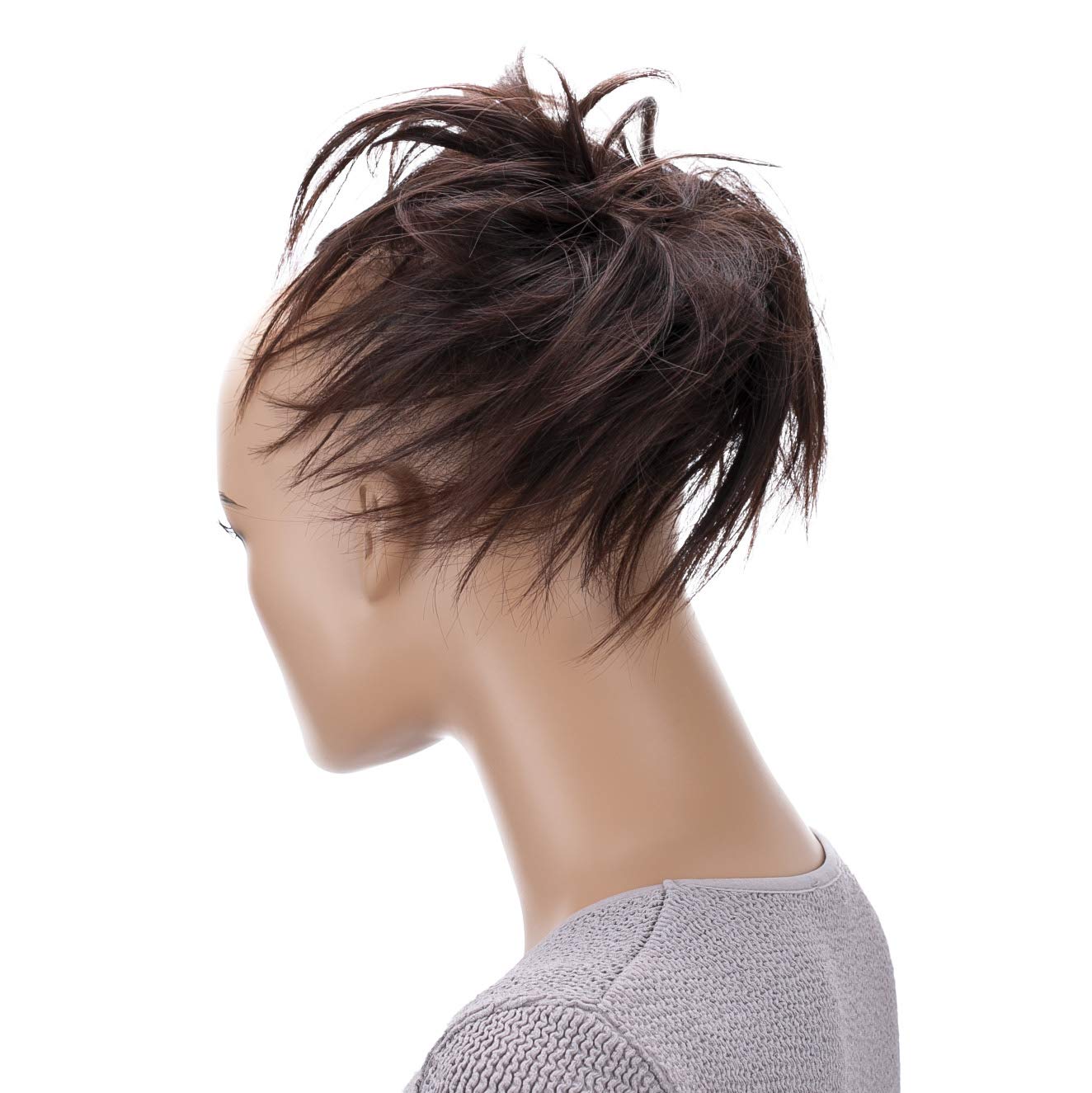 CAISHA XXL Jumbo Hairpiece Scrunchy Updo Bridal Hairstyle Messy Hair Tie Dark Brown G7F