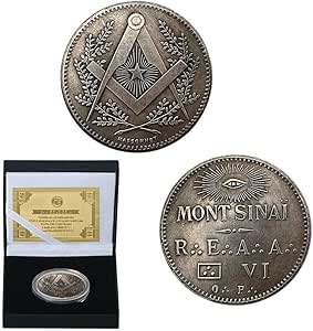 Masonería,Plata,Repujado,Colección,Monedas ...