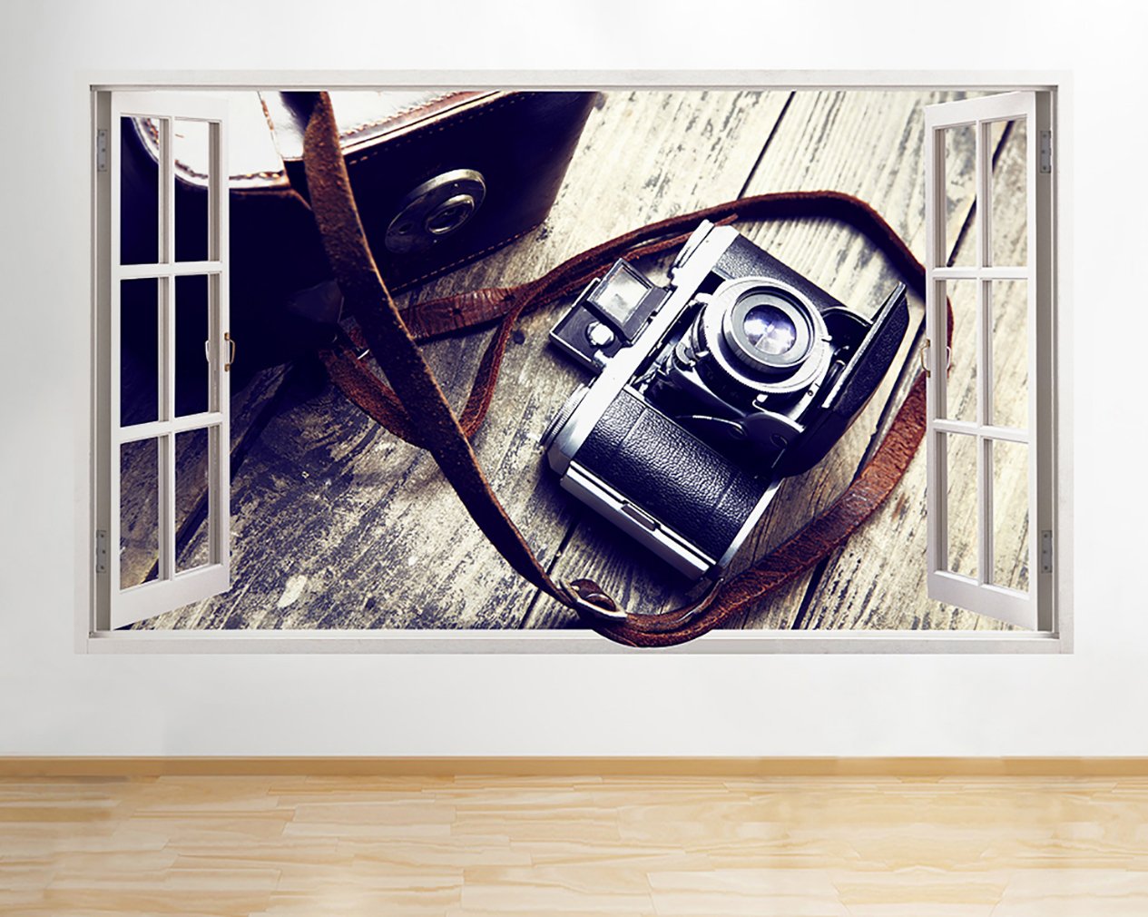 R244 Retro Camera Photography Cool Window Wall Decal 3D Art Stickers Vinyl RoomKids Bedroom Baby Nursery Cool Livingroom Hall Boys Girls