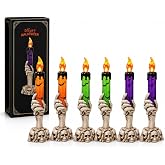 Halloween Flameless Candles, 6 Pack Waterproof LED, Indoor/Outdoor Decor | waterproof flameless LED candles, Safe wax-free, great for Halloween porch, garden, kitchen & bath decor