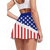 Ekouaer Womens Tennis Skirt Pleated Athletic Skort with Pocket Anti-Slip Strip High Waisted Ruffle Golf Skirts Workout Casual