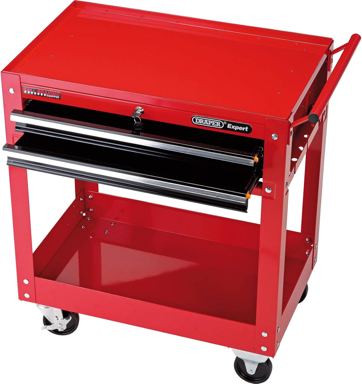 Draper 07635 2-Drawer Tool Trolley, Multi-coloured, 77.2 x 49.8 x 35.8 cm