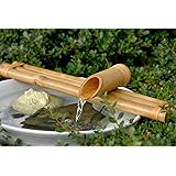 Bamboo Accents Water Fountain & Pump Kit – 18 inch, 3 Arm Style Split-Resistant All Natural Bamboo – DIY Indoor/Outdoor Zen G