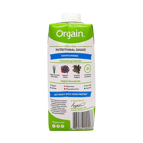 ORGAIN ORGANIC CREAMY CHOCOLATE FUDGE DRINK, 11 FZ