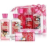 Vital Luxury Bath and Body Travel Gift Set, 3pcs Travel Size Shower Gel Body Lotion Fragrance Mist Christmas Birthday Gift TSA-Friendly for On-the-Go Self-Care (3PCS, Cotton Candy)