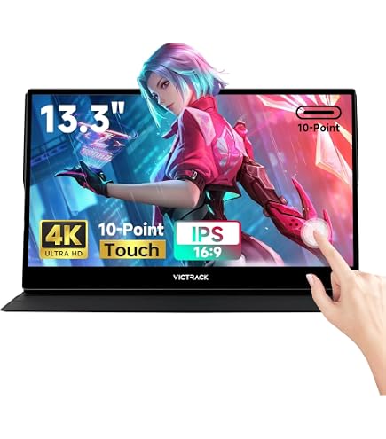 Amazon.com: VICTRACK 4K UHD Touchscreen Ultra Portable Monitor for