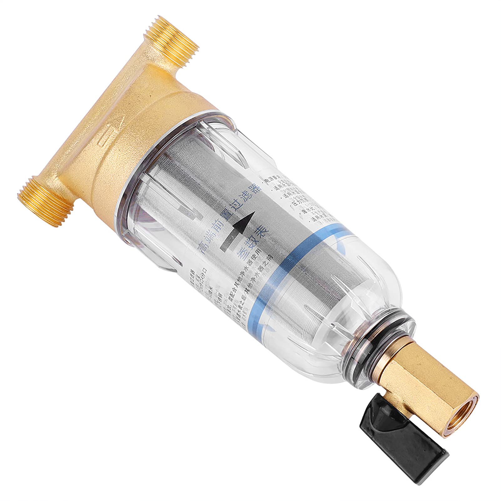 Reusable Spin Down Sediment Water Filter Faucet Water Purifier Water Prefilter Sediment Filter for Well Water Hose Sediment Filter(3/4" Male Thread)