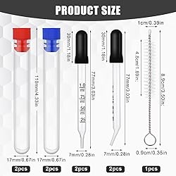 4pcs 1ml Dropper, Eye Dropper Glass with