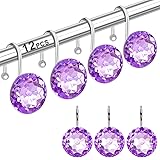 12PCS Shower Curtain Hooks Rings for