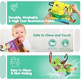 beiens Baby Books Touch and Feel Crinkle Cloth Book for Babies view 6