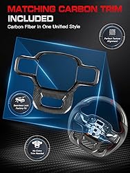 TESFEEL Carbon Fiber Heated Steering Wheel for F150