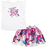 Marvel Spider-Man Girls Tank Top and Satin Skirt Outfit Set Toddler to Big Kid Sizes (2T - 10-12)