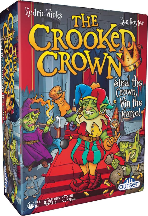 Outset Media The Crooked Crown - Strategy Card Game - Steal The Crown, Win The Game! - for 3 to 6 Players Ages 8 and up