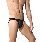 Utcelut Men's Sexy Breathable Openwork Fishnet Jockstraps See Through Underwear