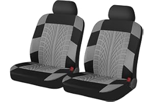 XINLIYA Car Seat Covers Full Set, Polyester Front Bucket Seat Protectors with Split Bench Back, Breathable Thicken Premium Sp