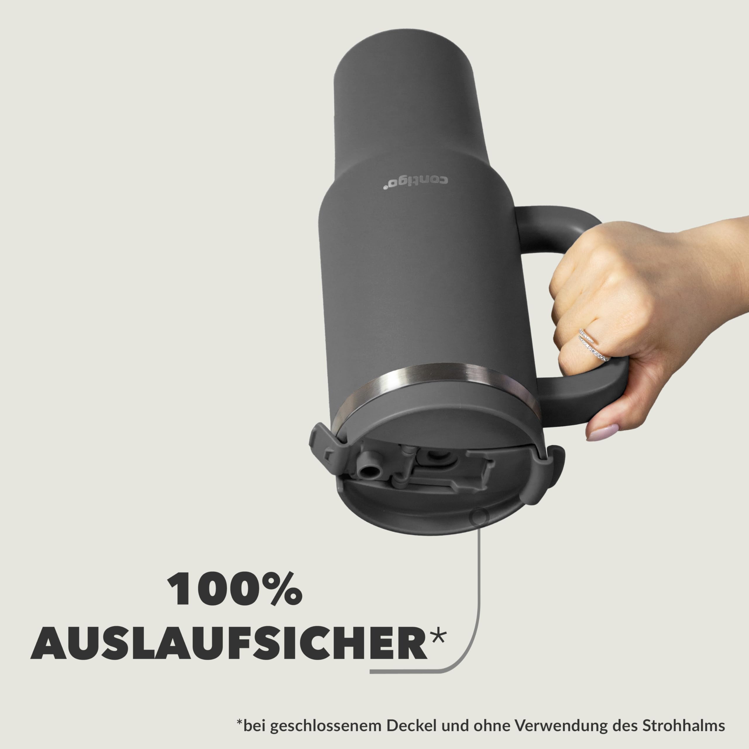 Contigo Thermosflasche 1200 ml mit Henkel und Strohhalm | Isolierte Thermo-Trinkflasche aus Edelstahl mit Deckel | Kühlt 29 Stunden | Reisebecher | Thermobecher | BPA-frei 4