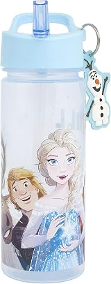 Disney Frozen 500ml Kids Water Bottle with Straw by Polar Gear - Olaf Elsa Anna view 2