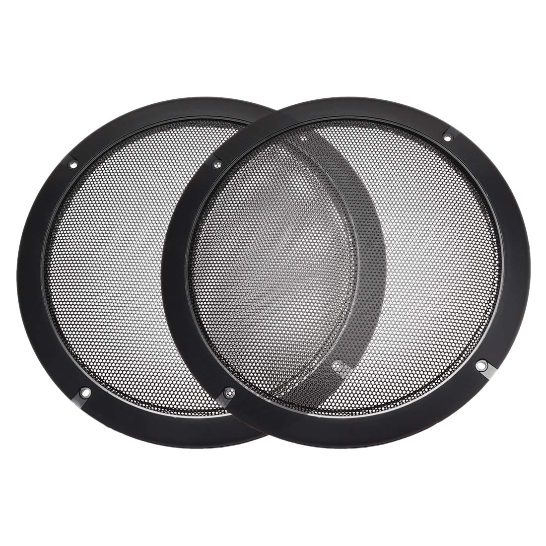 Photo 1 of uxcell Speaker Grill Cover 8 Inch 225mm Mesh Decorative Circle Subwoofer Guard Protector Black 2pcs